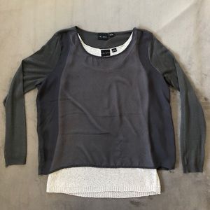 sheer front, comes with attached sweater/tank top